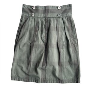 Stella McCartney Vintage Green Knee Lenght Skirt Checkered print Cotton Sz EU42